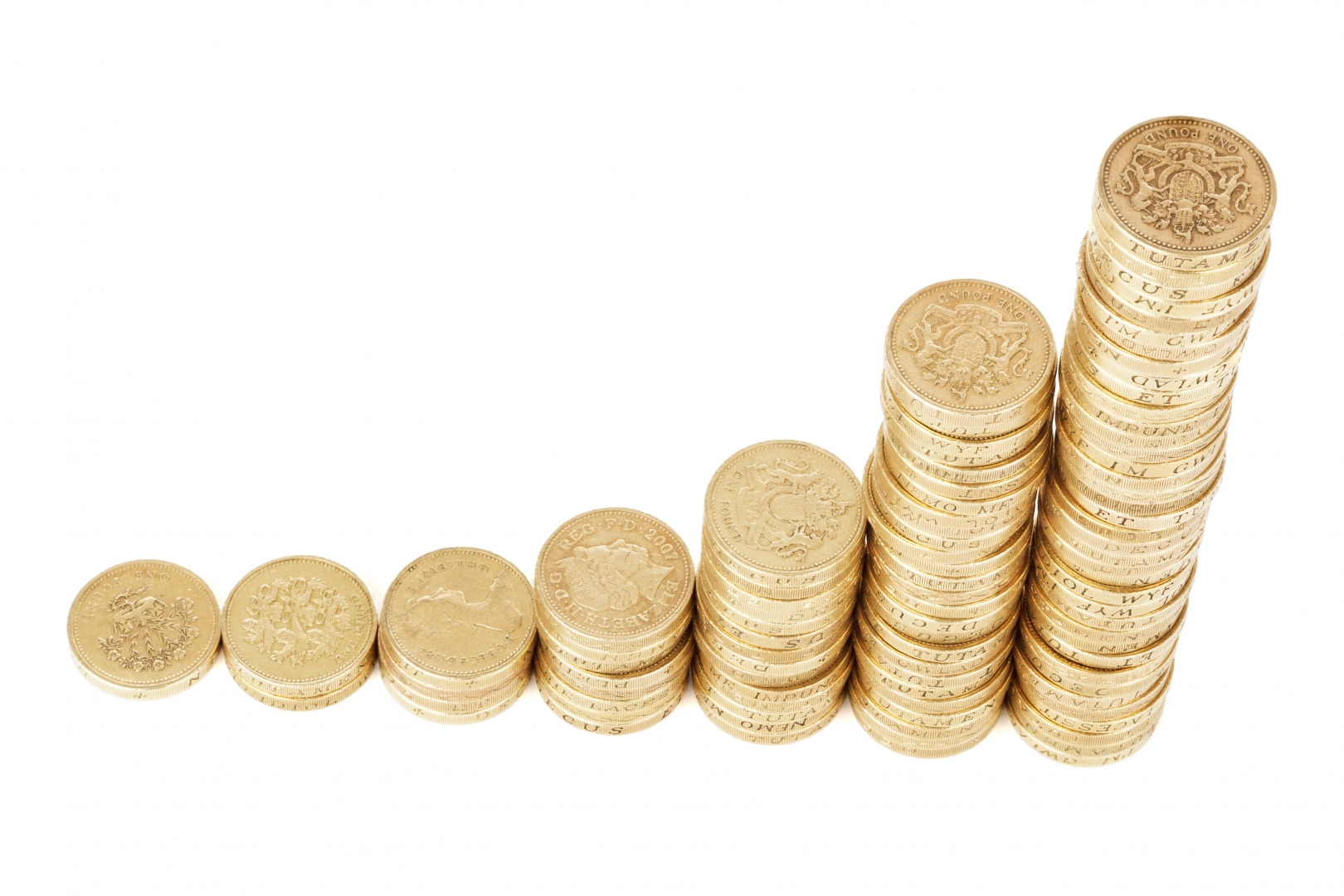 Stacks of British pound coins - A vocabulary guide to British money