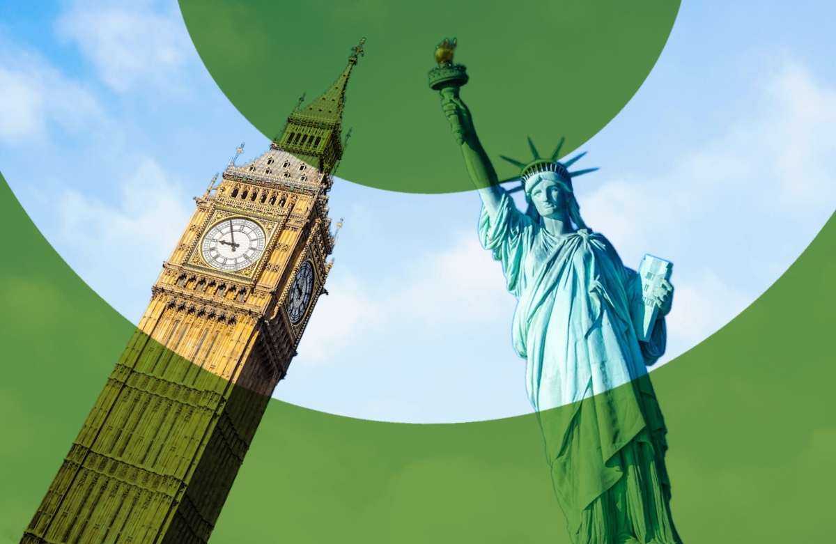 WHERE IS AMERICAN ENGLISH USED visual data 6