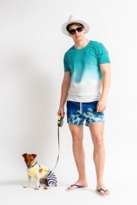 Summer outfit with shorts and flip-flops